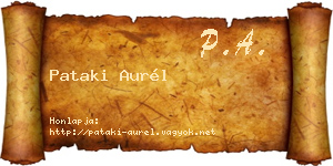 Pataki Aurél névjegykártya