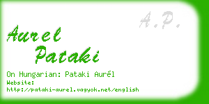 aurel pataki business card
