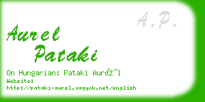 aurel pataki business card